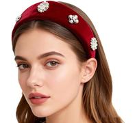 Rswnyirn Victorian Crown Headpiece Elizabethan Renaissance Coronet Hat Headdress Pilgrim Headband Red E One Size