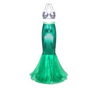 Rswnyirn Womens Halloween Mermaid Costume Metallic Shiny Maxi Skirt Sea Themed Dress Up Party Type B L