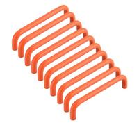 RSWZSFL 10 Pcs Kitchen Cabinet Handles Colourful Cabinet Knobs Cupboard Handles Furniture Pull Aluminium Door Handles Drawer Knobs for Drawer Wardrobe Children's Room Furniture (Orange,Pitch:160mm)