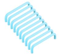 RSWZSFL 10 Pcs Kitchen Cabinet Handles Colourful Cabinet Knobs Cupboard Handles Furniture Pull Aluminium Door Handles Drawer Knobs for Drawer Wardrobe Children's Room Furniture (Blue,Pitch:320mm)
