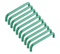 RSWZSFL 10 Pcs Kitchen Cabinet Handles Colourful Cabinet Knobs Cupboard Handles Furniture Pull Aluminium Door Handles Drawer Knobs for Drawer Wardrobe Children's Room Furniture (Green,Pitch:96mm)