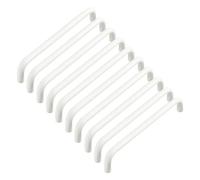RSWZSFL 10 Pcs Kitchen Cabinet Handles Colourful Cabinet Knobs Cupboard Handles Furniture Pull Aluminium Door Handles Drawer Knobs for Drawer Wardrobe Children's Room Furniture (White,Pitch:128mm)
