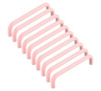 RSWZSFL 10 Pcs Kitchen Cabinet Handles Colourful Cabinet Knobs Cupboard Handles Furniture Pull Aluminium Door Handles Drawer Knobs for Drawer Wardrobe Children's Room Furniture (Pink,Pitch:160mm)