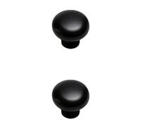 RSWZSFL 2 Pack Cabinet Handles Modern Drawer Pulls Furniture Door Pulls with Screws Cupboard Handles Wardrobe Knobs Cabinet Hardware for Kitchen Bedroom Bathroom Dresser (Single Hole,Black)