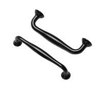 RSWZSFL 2 Pack Cabinet Handles Modern Drawer Pulls Furniture Door Pulls with Screws Cupboard Handles Wardrobe Knobs Cabinet Hardware for Kitchen Bedroom Bathroom Dresser (Pitch:128mm,Black)
