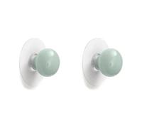 RSWZSFL 2 Pcs Colourful Ceramic Drawer Knobs Self Stick Knobs Self-Adhesive Handles Stick On Cabinet Knobs Wardrobe Door Handles for Furniture Dresser Cupboard Kids Room (Light Green)