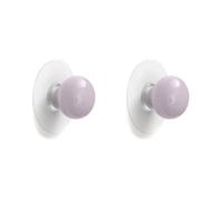 RSWZSFL 2 Pcs Colourful Ceramic Drawer Knobs Self Stick Knobs Self-Adhesive Handles Stick On Cabinet Knobs Wardrobe Door Handles for Furniture Dresser Cupboard Kids Room (Light Purple)