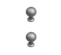 RSWZSFL 2 Pcs Kitchen Cabinet Handles Cupboard Knobs Colourful Kitchen Door Handles with Screws Zinc Alloy Drawer Pulls for Drawer Wardrobe Cabinet Bathroom Children's Room (Single Hole,Dark Grey)