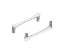 RSWZSFL 2 Pcs Kitchen Cabinet Handles Cupboard Knobs Colourful Kitchen Door Handles with Screws Zinc Alloy Drawer Pulls for Drawer Wardrobe Cabinet Bathroom Children's Room (Pitch:128mm,Light Grey)