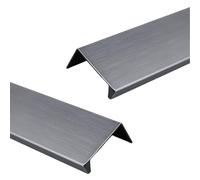 RSWZSFL 2 Pcs Kitchen Cupboard Handles Concealed Furniture Handles Aluminium Mount Finger Edge Pull Cabinet Handle Invisible Curved Knob for Wardrobe Drawer Kitchen Door (150mm,Brushed Gray)