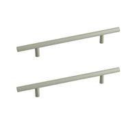 RSWZSFL 2 Pcs Kitchen Door Handles T Bar Handle Drawer Pulls Cupboard Handles Colorful Cabinet Pulls Wardrobe Handles for Children's Wardrobe Bedroom Furniture Hardware (Moran Green,Pitch:160mm)