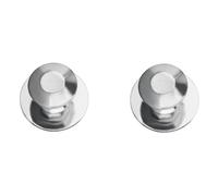 RSWZSFL 2 Pcs Self-Stick Cabinet Pulls Stainless Steel Drawer Knobs Self-Adhesive Handles Wardrobes Handles Stick On Door Knobs No Drilling for Kitchen Cabinet Cupboard Drawer (Brushed)
