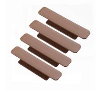 RSWZSFL 4 Pcs Self Adhesive Door Handles Plastic Cupboard Door Handles Self-Stick Wardrobe Handles Stick on Handle Cabinet Pulls Furniture Handle for Cabinets,Drawer,Windows (Brown)