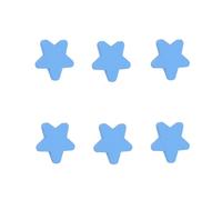 RSWZSFL 6 Pcs Cartoon Soft Rubber Knobs for Kids Star Shaped Drawer Knobs Cupboard Handles Cabinet Door Knobs Wardrobe Knobs Furniture Pulls Handles for Dresser Closets Bookcase (Light Blue)