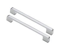 RSWZSFL Cabinet Pulls Kitchen Cupboard Handle Modern Zinc Alloy Drawer Pulls 2 Pack Wardrobe Door Handle with Screws Furniture Handles for Kitchen Bathroom Cupboard (Pitch:320mm,Bright Chrome)