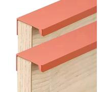 RSWZSFL Finger Edge Pull 2 Pcs Concealed Handle Pulls Invisible Kitchen Cupboard Handles Hidden Modern Drawer Handle Curved Pull Wardrobe Handles for Drawer Cabinet Hardware (Orange,Length:500mm)
