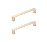 RSWZSFL Pack of 2 Cabinet Handles Furniture Door Pull Handles Kitchen Cupboard Handles Drawer Handles Zinc Alloy Wardrobe Handles for Wardrobe Door Drawer Cabinet Hardware (Brushed Gold,Pitch:96mm)