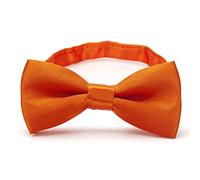 RSXING Kids Bow Tie Boys Orange Bow Tie Toddlers Adjustable Bow Tie Classic Pre-Tieds Bowties for Kids Cute Fun Bow Tie Casual Plain Bowtie for Party Wedding Ball Banquet(Orange)