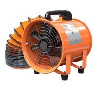 RsxPtyxagoros Dust Extractor Ventilation Fan Portable Axial Exhaust Fan 380W/2.6A 1600CFM High Velocity Ventilator with 16FT Duct Hose for Exhausting & Ventilating at Home and Job Site (12 Inch)