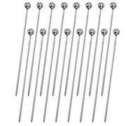 RSYHVG 16PCS Cocktail Picks, Reusable Stainless Steel Toothpicks Martini Olive Skewers, Upgrade Metal Drinks Skewers Garnish Sticks