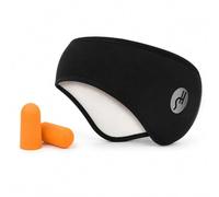 RSYHVG 2 in 1 Sleep Eye Mask & Ear Muffs - Noise Reduction, Blackout, Adjustable Winter Warmer Headband for Sleeping, Travel & Outdoor Activities (Black)