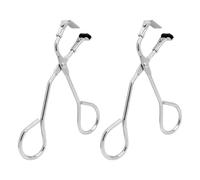 RSYHVG 2 Pack Mini Partial Eyelash Curlers, Stainless Steel Compact Lash Curler with Black Non-Slip Rubber Grip for Precise Curling, Safe Daily Makeup & Travel Use