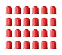 RSYHVG 24 PCS Red Plastic Car Tyre Valve Caps, Universal Tyre Stem Dust Covers with Rubber O-Ring Seal for Bike Bicycle SUV Motorbike Trucks