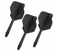RSYHVG 3Pcs Integrated Dart Flights and Shafts, No.6 Shape Moulded Dart Accessories, Universal 2BA Thread Lightweight Durable Dart Shafts for Steel Tip and Soft Tip Darts