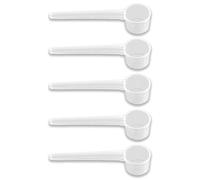 RSYHVG 5 PCS Protein Scoop, Dishwasher Safe Reusable Protein Powder Scoop, 5g Milk Powder Scoops, Coffee Scoop Dosing Spoons Durable Kitchen Cooking Tool Home Catering (Transparent)