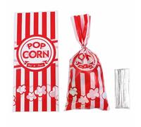 RSYHVG 50Pcs Popcorn Boxes, 18x9cm, Striped Paper Popcorn Favor Boxes Popcorn Bags for Cinema Film Evenings Children's Birthday Sleepover Party
