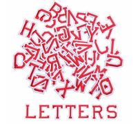 RSYHVG 52pcs Alphabet A to Z Patches, Iron on Sew on Letters for Clothes, Classic Red