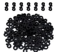 RSYHVG 60 Pcs Black Gutter Hooks for Outdoor String Lights, Gutter Clips for Fixing Icicle Lights String Lights on Halloween Xmas Decorations Outdoor Garden Tree Window