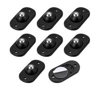 RSYHVG 8 Pack Black Self Adhesive Mini Caster Wheels, 360° Swivel Universal Ball Castors, Sticky Pulley Rollers for Kitchen Appliance, Trash Can, Storage Box, Small Furniture & DIY Projects About this