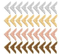 RSYHVG 80 PCS Metal Book Corner Protector, Vintage Iron Guard Cover Book Scrapbooking Corner Protector, 4 Color Scrapbook Album Notebook Folder Corner Decorative Frame Angle Protector Covers