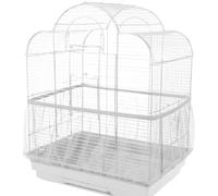 RSYHVG Bird Cage Net Cover and Seed Catcher - Stretchy, Dustproof, Ventilate, Tidy (White)