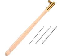 RSYHVG French Reverse Embroidery Beech Handle Hook Beaded Embroidery Needle Back Embroidery Beaded Sequin Embroidery Set Metal Crochet,Tambour Embroidery,Embroidery Beads