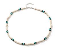 RSYHVG Men's surfer coconut shell wood bead necklace Men's niche high fashion vintage patchwork beaded collarbone chain,men's necklaces