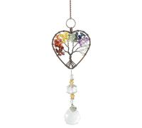RSYHVG Natural gravel Love Crystal Tree of Life Sun Catchers Christmas Garden Party decorative pendant gift,crystal suncatcher,hanging crystals