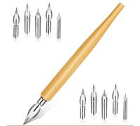 RSYHVG Retro Dip Pen Solid wooden pen Art English Calligraphy Comic Pen set Wooden dip pen can be changed tip,dip pen,calligraphy pens,dip pens for artists