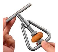 RSYHVG Stainless Steel Nutcracker Tool, Threaded Pressure Nut Cracker for Walnuts Pecans Almonds Hazelnuts Macadamia Nuts, Triangular Design Kitchen Nut Opener