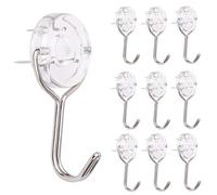 RSzeen Upgrade Non-Trace Hooks, 10-Pack Nail-in Heavy Duty Hangers Transparent Invisible Surround Steel Pins, Multipurpose Hanging Hook for Picture Frame Keys Coat