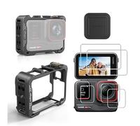 Rszfnjxry Ace Pro Aluminum Metal Frame Cage Case Bag with Silicone Lens Cap Screen Protector Compatible with Insta360 Ace Pro Camera Accessories Kit