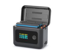 Rszfnjxry Intelligent Battery Charger Hub for Insta360 X4 Air Accessories,24W Dual Fast Charging Case w/LCD Display Shows Battery SOC,Batteries not Included
