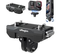 Rszfnjxry Metal Magnetic Quick-Release Mount for Insta360 Ace/Ace Pro/Ace Pro 2/X5/X4 Air,360° Rotatable Magnetic Snap-On Adapter with 1/4" Thread,Shock-Absorbing Action Camera Accessories