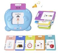 RT&BS Cantonese Mandarin English Talking Flash Cards, Chinese Cantonese Learning Flashcard Toys, Chinese Flash Cards for Kids, Gifts for Christmas (510 Sight Words Blue)