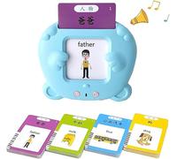 RT&BS Chinese English Talking Flash Cards, Bilingual Learning Flashcard Toys, Gifts to Learn Chinese Mandarin and English for Kids Adult, 224 Sight Words Blue