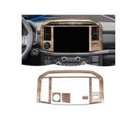 RT-TCZ Center Console Navigation GPS Panel Cover Trim Decoration Interior Accessories for Ford F150 2021+ (Wood grain)