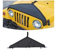 RT-TCZ for Jeep Wrangler TJ Hood Cover Exterior Accessories Engine Hood Bra Front Protector for Jeep Wrangler 1997-2006 Plain Black