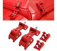 RT-TCZ for Wrangler Hood Latches Catch Kit Compatible with Jeep Wrangler JK JL Gladiator JT Red Exterior Accessories 2pcs (3-Holes)