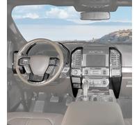 RT-TCZ Interior Trim Kit Cover Center Console Dashboard Side Outlet Vent Cover Decoration Accessories for Ford F150 2015-2020,11PCS (Black Wood Grain)